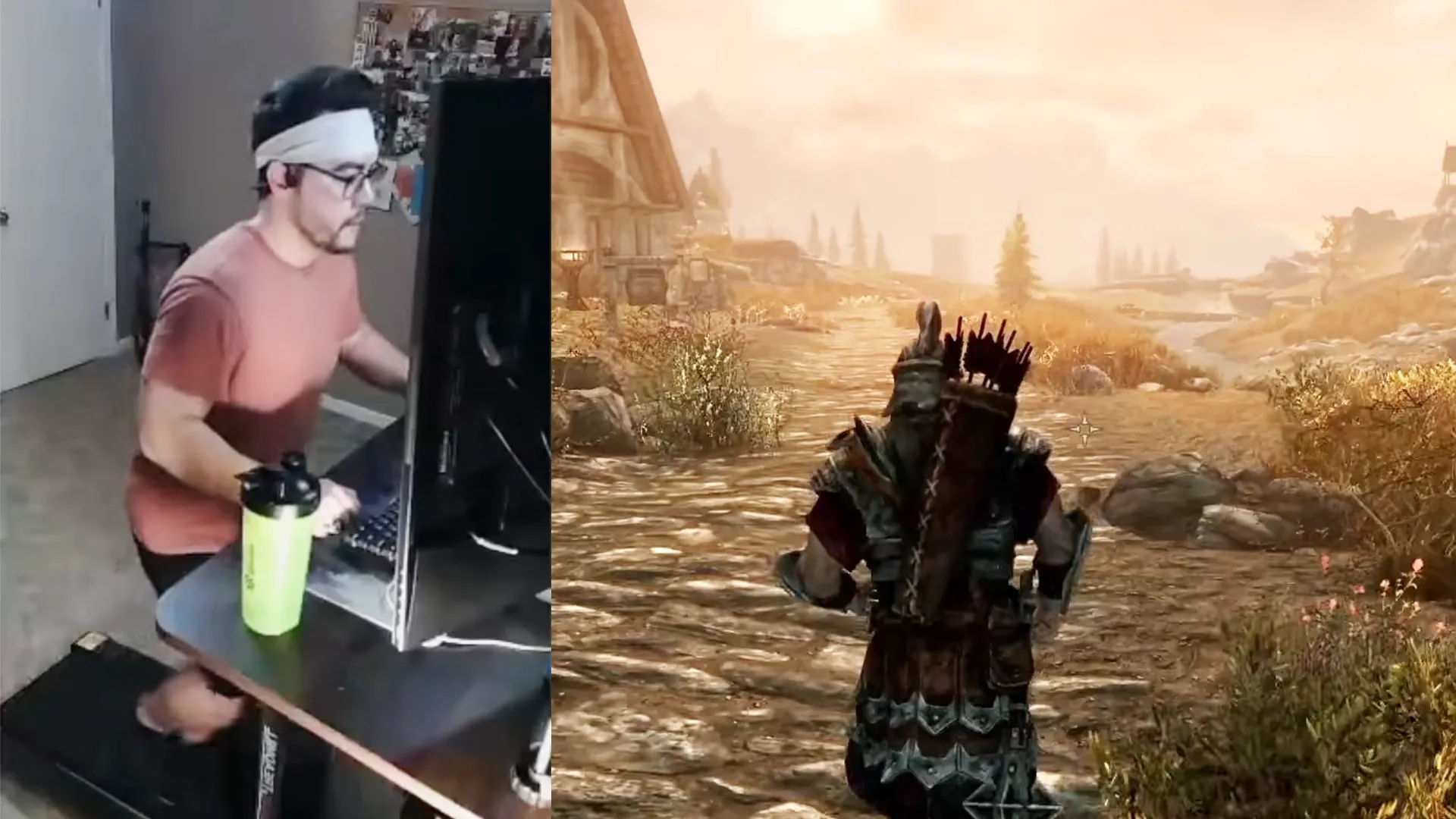 The Man Running a Marathon… In Skyrim