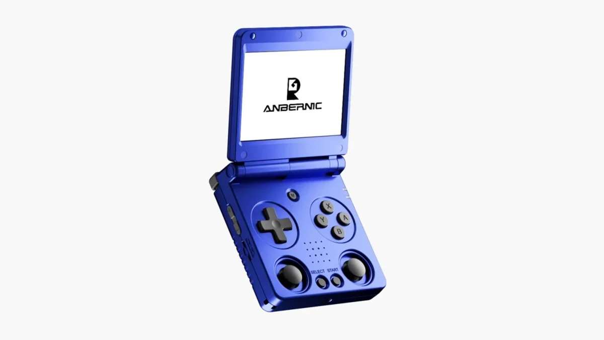 ANBERNIC RG34XXSP Receives a "Shadow Drop" Metallic Blue Color Variant, Continuing its Popularity in the Retro Handheld Market