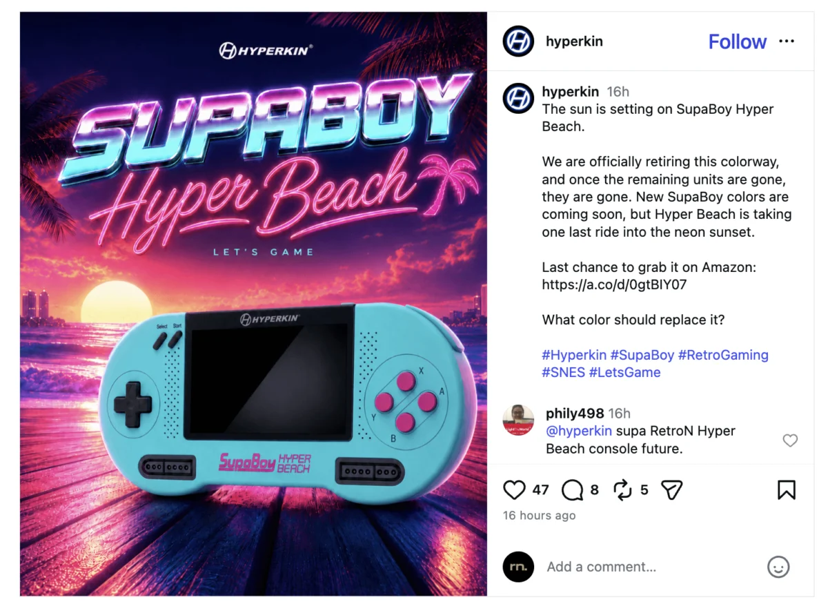 Hyperkin’s Supaboy Poised for a Color Refresh as "Hyper Beach" Variant is Retired