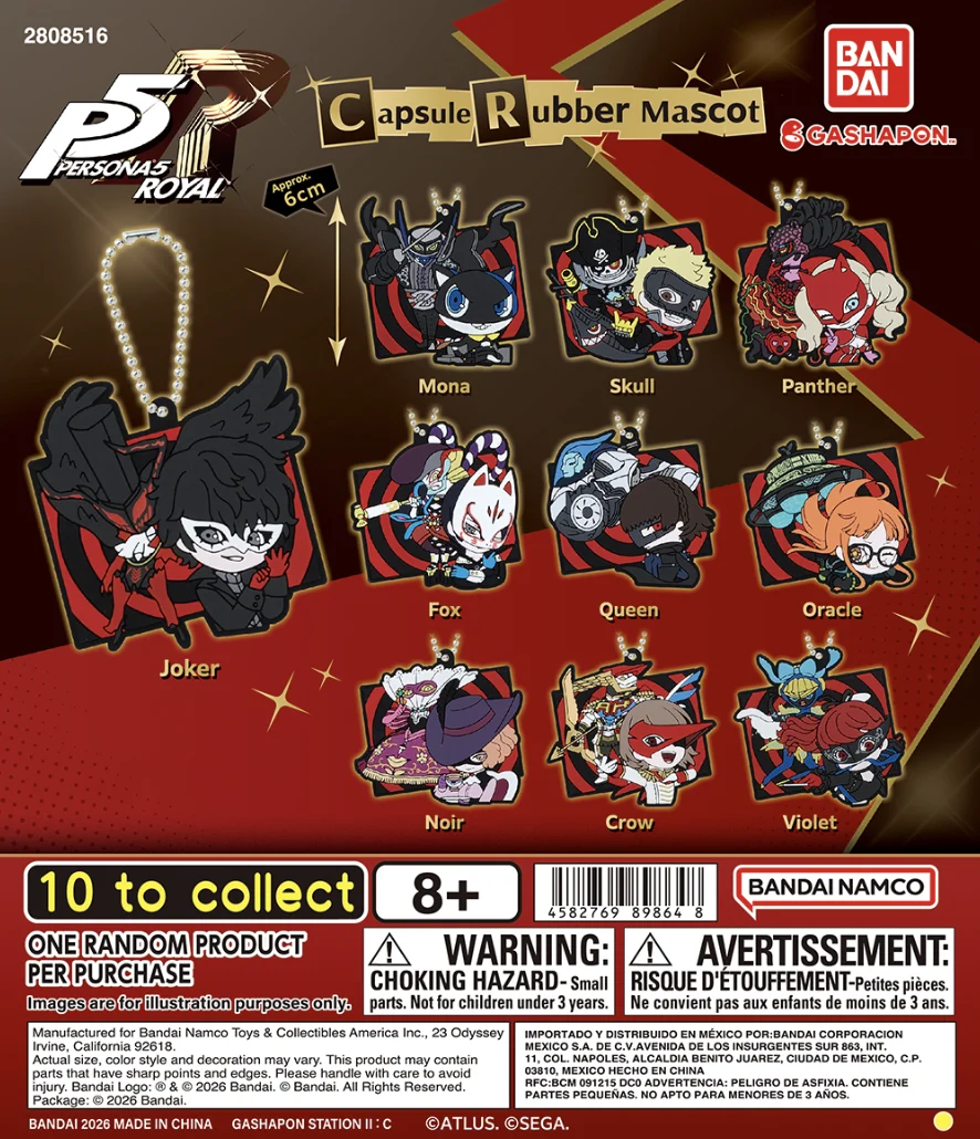 Persona 5 Royal Keychains Finally Get to US and Canada Gashapon Machines