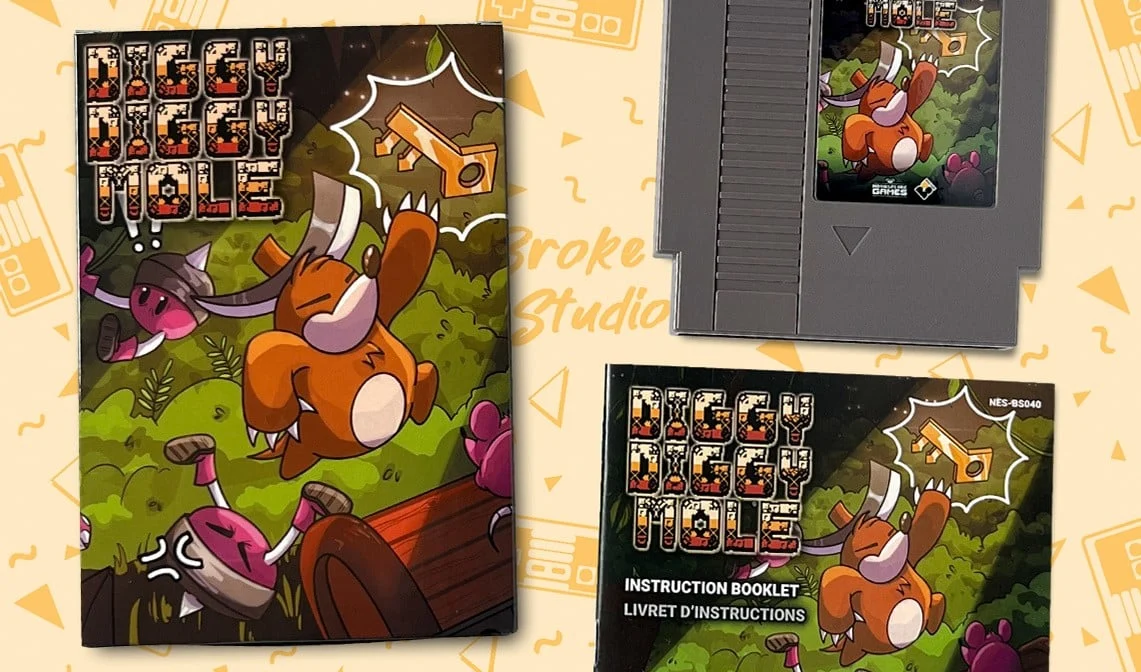 ‘Diggy Diggy Mole’ Is “A New Metroid-Like NES Platformer” About A Mole With A Pickaxe Embedded In Its Skull