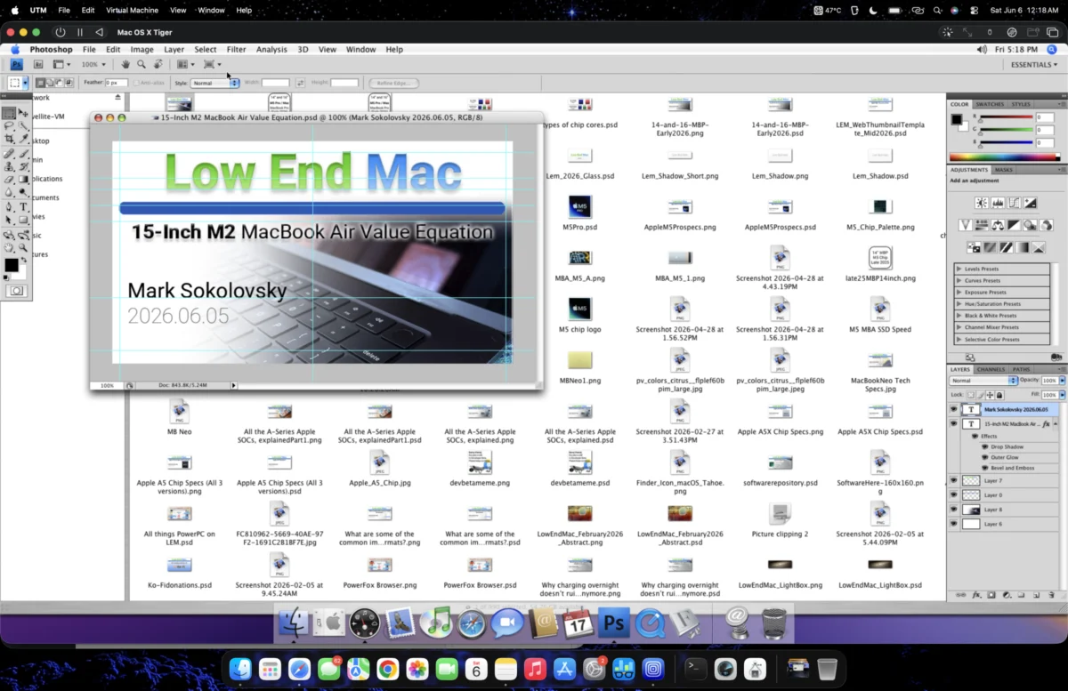 Unlocking Legacy: User Successfully Runs Photoshop CS4 on M2 MacBook Air via UTM Virtualization