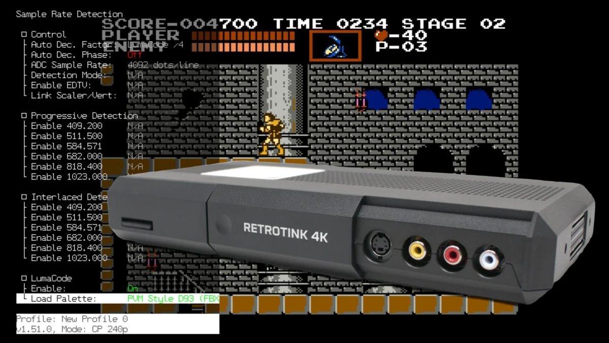 RetroTINK 4K Pro and 4K CE Receive Experimental Firmware with Lumacode Support and Advanced Visual Enhancements