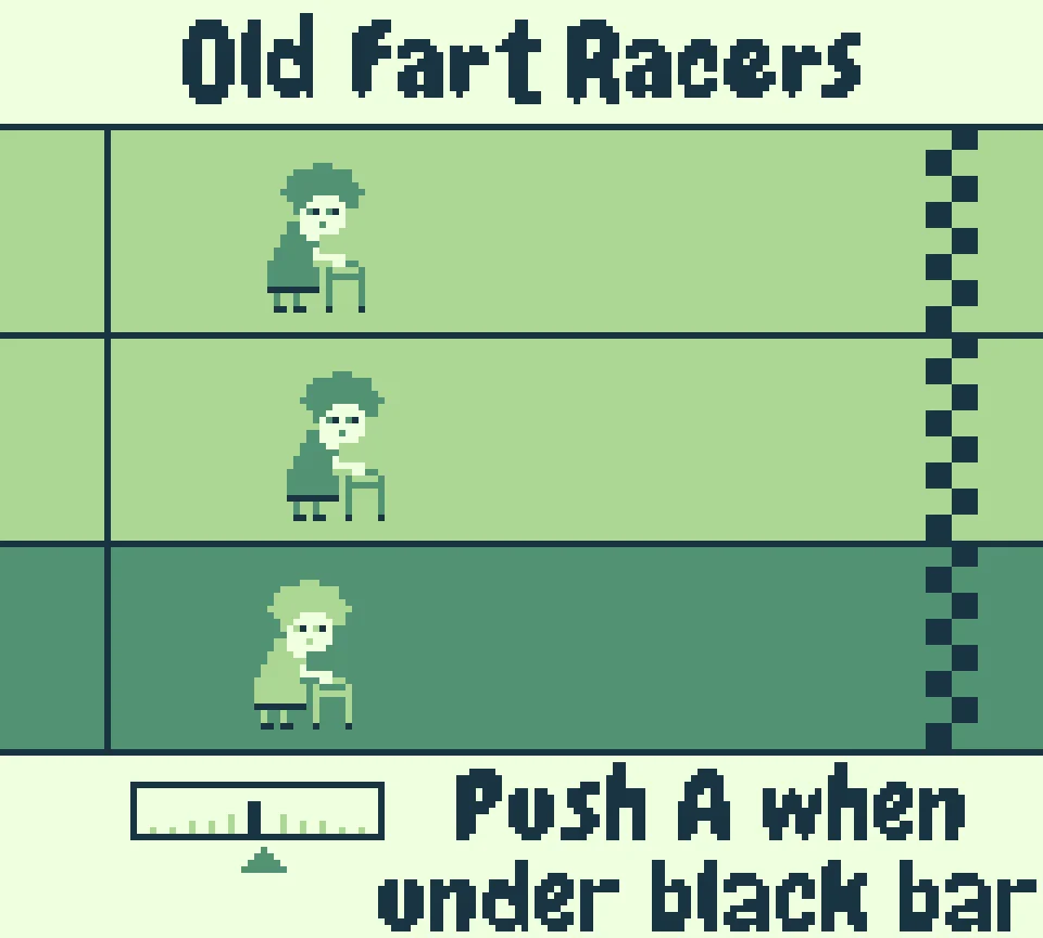 Old Fart Racers (2026) by The Great Foohachi for Game Boy.