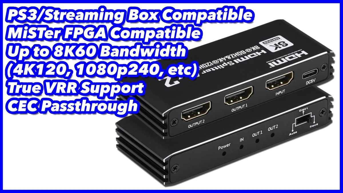 New 8K60 and 4K120 HDMI Splitter Emerges as a Versatile Solution for Modern Gaming and Retro Setups