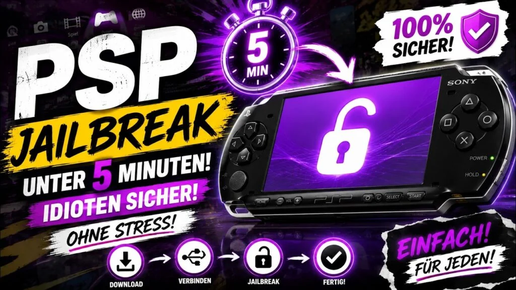 Video: PSP Jailbreak in unter 5 Minuten (PSP misc) – PDRoms